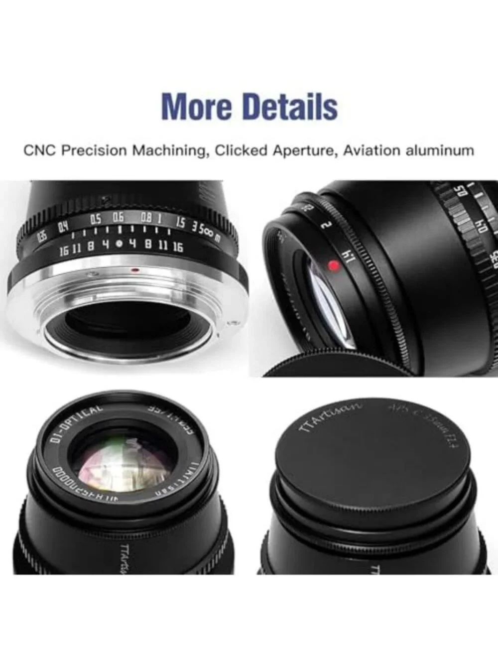 35mm F1.4 Manual Focus Lens for Olympus Micro 4/3, Perfect for Macro Photography